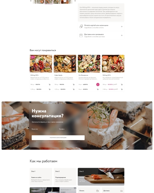 Разработка сайта для сервиса по доставке продуктов