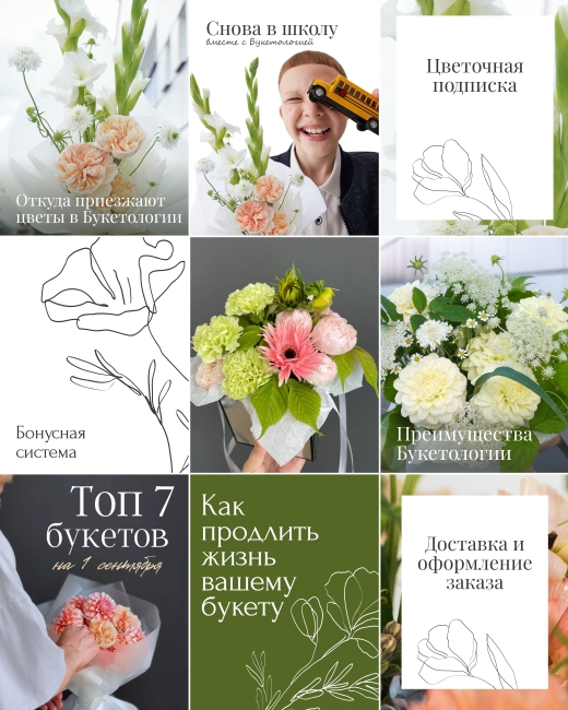 Ведение профиля салона цветов "Букетология"